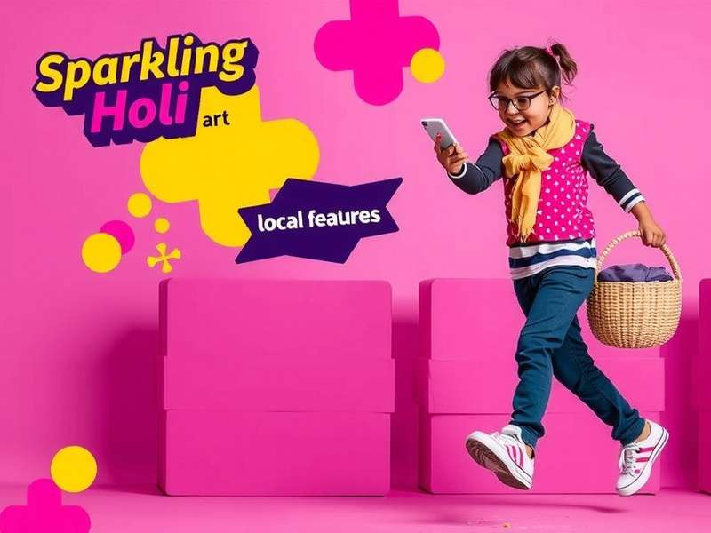 Indian localized version of Holi running game Sparkling Holi Sprint local features